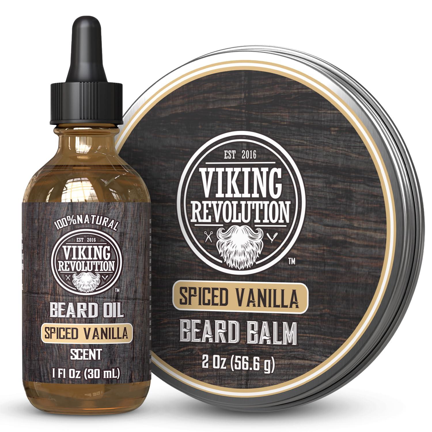 image:imageViking Revolution Majestic Oud Beard Oil for Men Natural Mens Beard Oil with Argan Oil and Jojoba Oil Beard Softener Strengthens and Moisturizes Beard Conditioner for Men Majestic Oud1 PackSpiced Vanilla