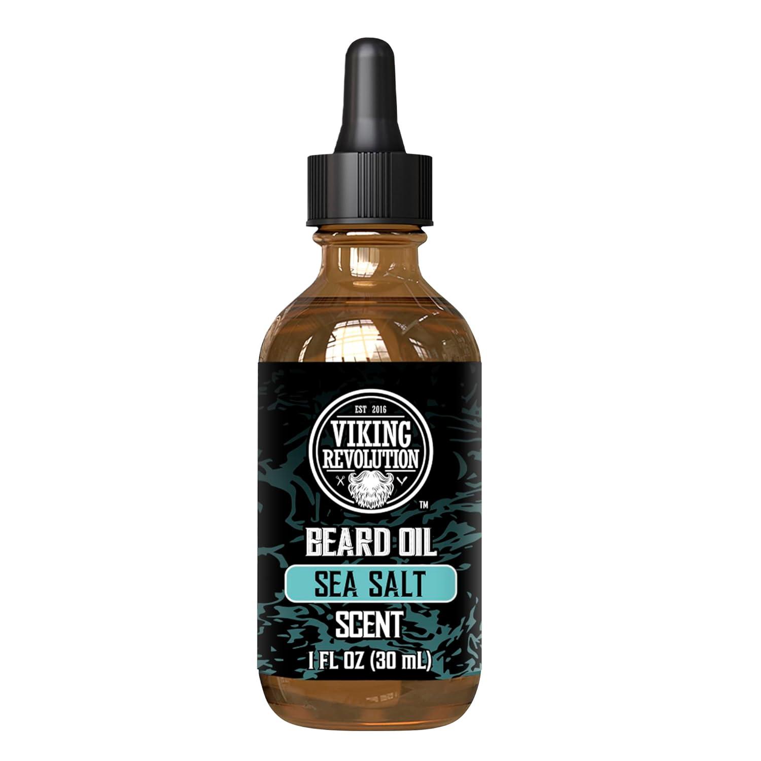 image:imageViking Revolution Majestic Oud Beard Oil for Men Natural Mens Beard Oil with Argan Oil and Jojoba Oil Beard Softener Strengthens and Moisturizes Beard Conditioner for Men Majestic Oud1 PackSea Salt