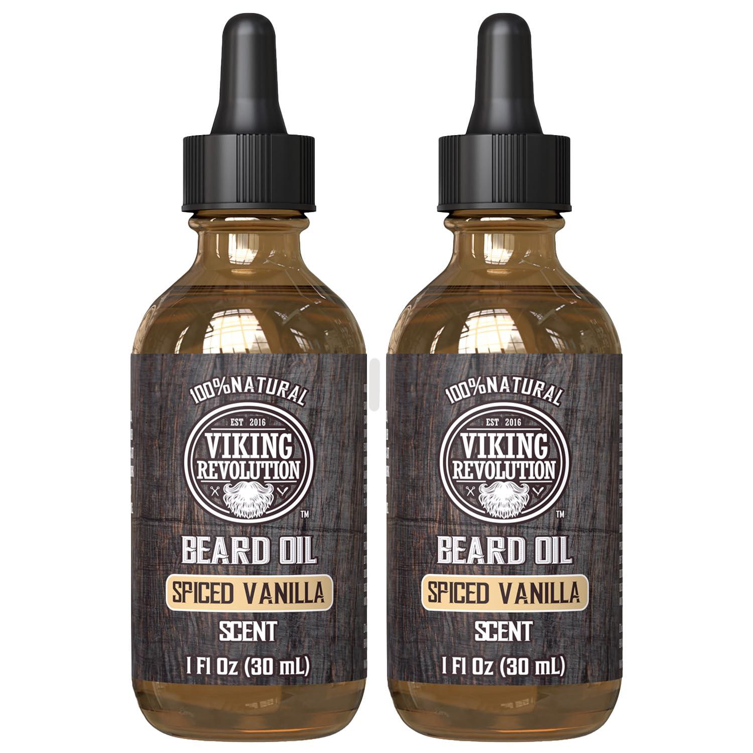 image:imageViking Revolution Majestic Oud Beard Oil for Men Natural Mens Beard Oil with Argan Oil and Jojoba Oil Beard Softener Strengthens and Moisturizes Beard Conditioner for Men Majestic Oud1 PackSpiced Vanilla