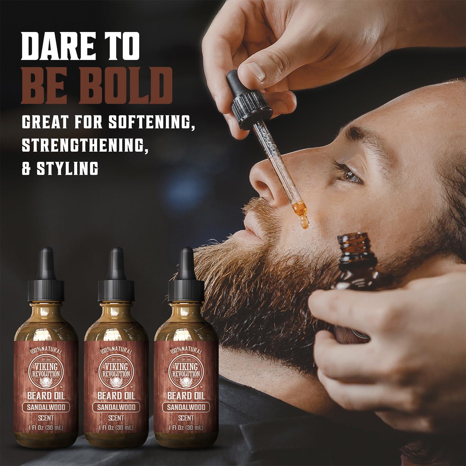 image:imageViking Revolution Majestic Oud Beard Oil for Men Natural Mens Beard Oil with Argan Oil and Jojoba Oil Beard Softener Strengthens and Moisturizes Beard Conditioner for Men Majestic Oud1 PackSandalwood