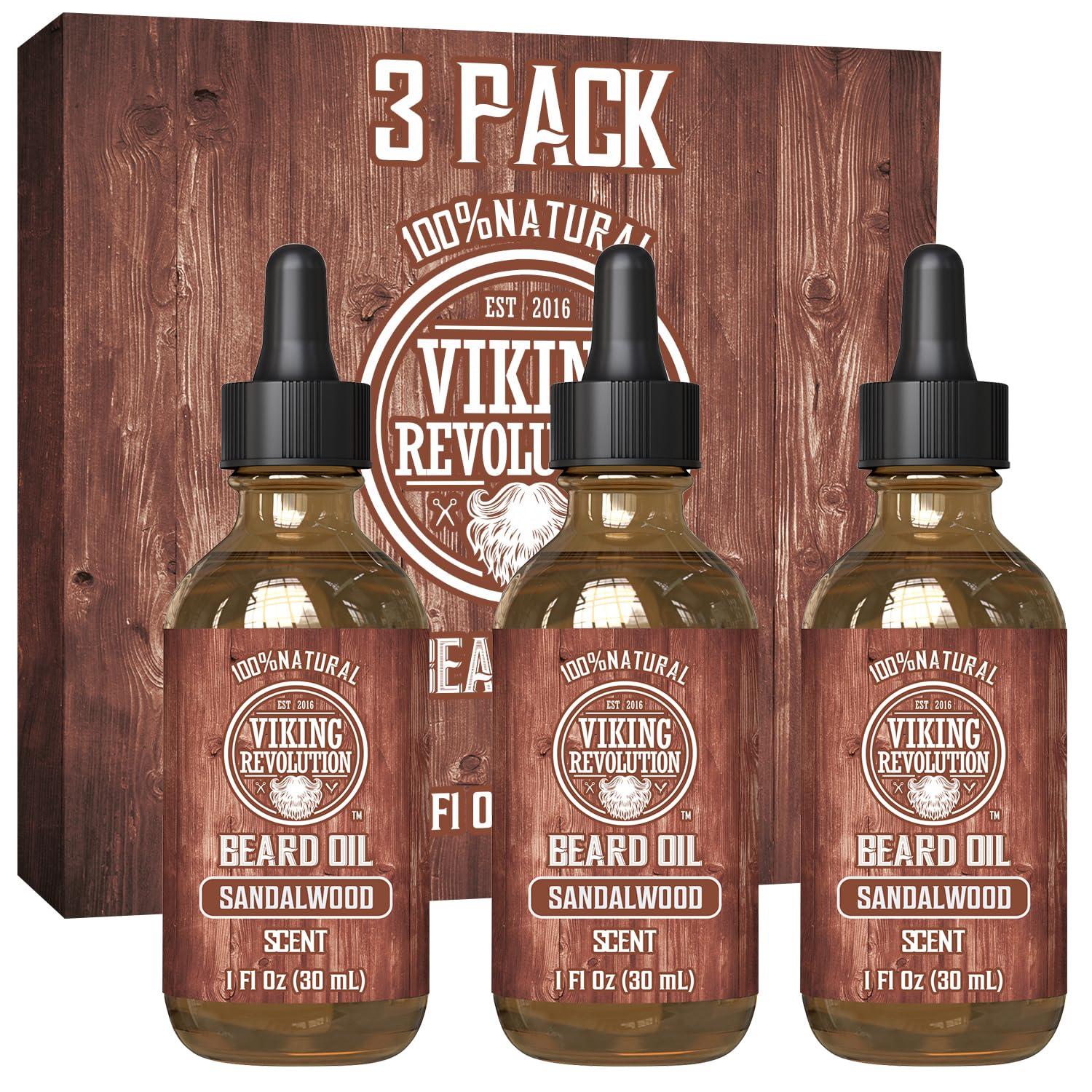 image:imageViking Revolution Majestic Oud Beard Oil for Men Natural Mens Beard Oil with Argan Oil and Jojoba Oil Beard Softener Strengthens and Moisturizes Beard Conditioner for Men Majestic Oud1 PackSandalwood