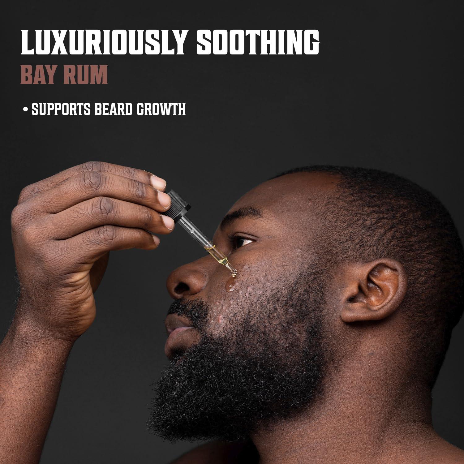 image:imageViking Revolution Majestic Oud Beard Oil for Men Natural Mens Beard Oil with Argan Oil and Jojoba Oil Beard Softener Strengthens and Moisturizes Beard Conditioner for Men Majestic Oud1 PackBay Rum