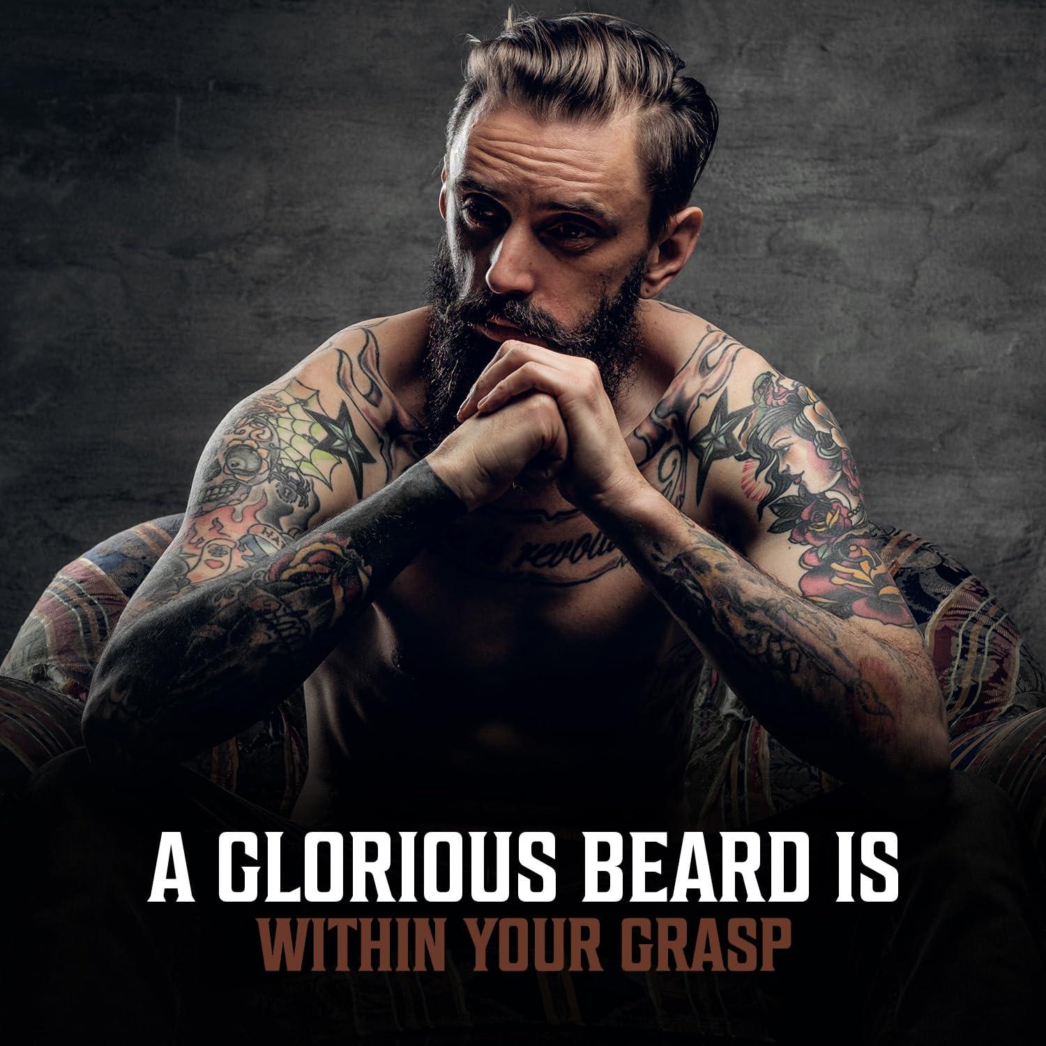 image:imageViking Revolution Majestic Oud Beard Oil for Men Natural Mens Beard Oil with Argan Oil and Jojoba Oil Beard Softener Strengthens and Moisturizes Beard Conditioner for Men Majestic Oud1 PackSandalwood