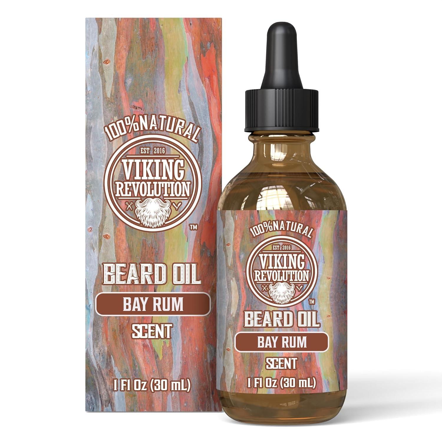 image:imageViking Revolution Majestic Oud Beard Oil for Men Natural Mens Beard Oil with Argan Oil and Jojoba Oil Beard Softener Strengthens and Moisturizes Beard Conditioner for Men Majestic Oud1 PackBay Rum