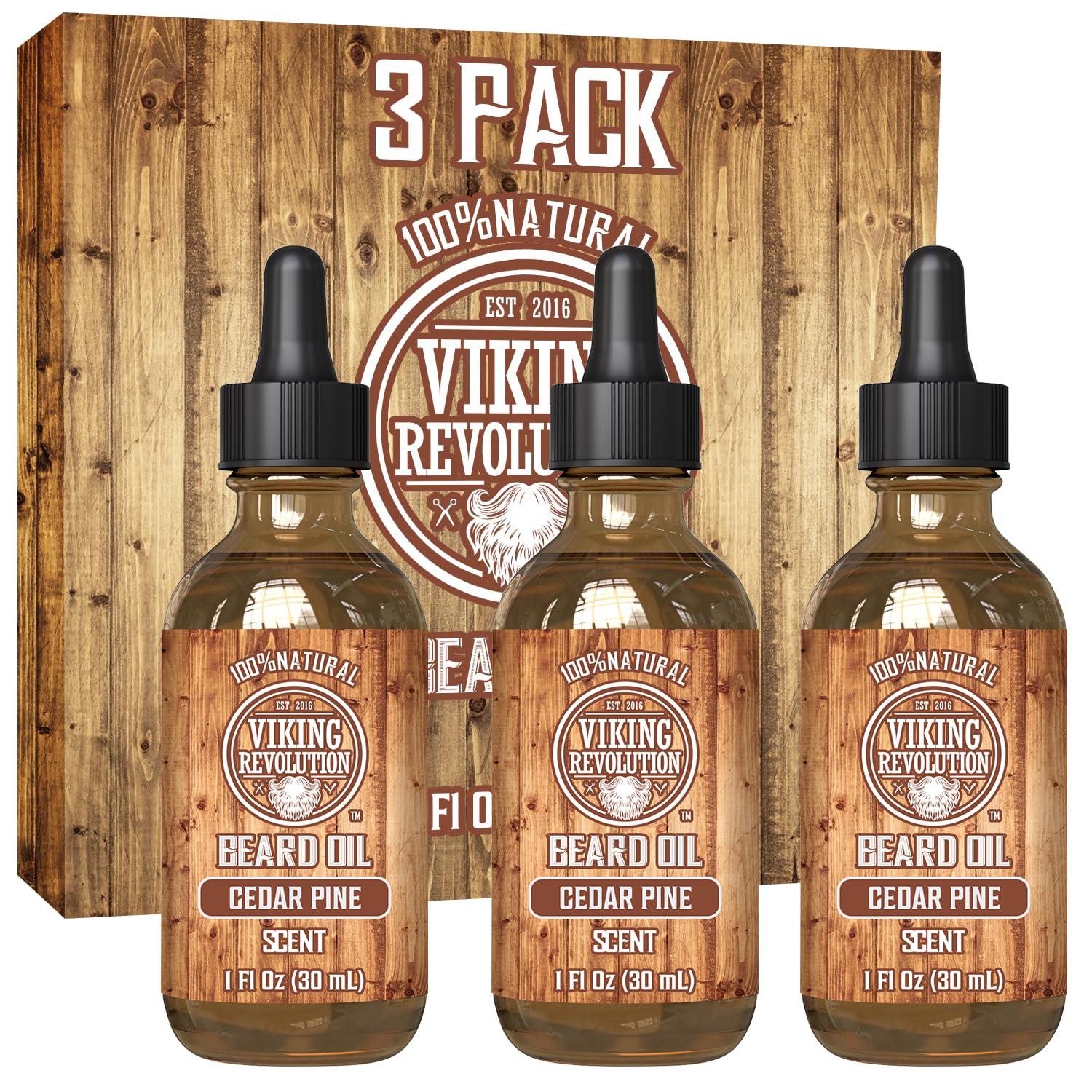 image:imageViking Revolution Majestic Oud Beard Oil for Men Natural Mens Beard Oil with Argan Oil and Jojoba Oil Beard Softener Strengthens and Moisturizes Beard Conditioner for Men Majestic Oud1 PackCedar Pine