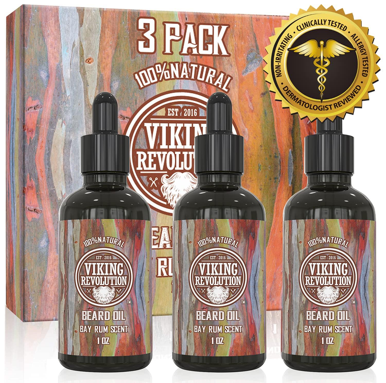 image:imageViking Revolution Majestic Oud Beard Oil for Men Natural Mens Beard Oil with Argan Oil and Jojoba Oil Beard Softener Strengthens and Moisturizes Beard Conditioner for Men Majestic Oud1 PackBay Rum
