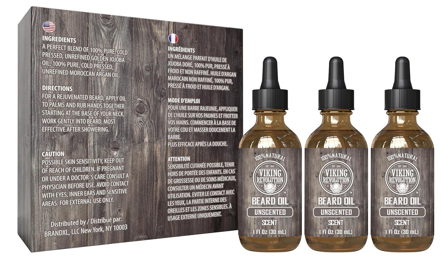 image:imageViking Revolution Majestic Oud Beard Oil for Men Natural Mens Beard Oil with Argan Oil and Jojoba Oil Beard Softener Strengthens and Moisturizes Beard Conditioner for Men Majestic Oud1 PackUnscented