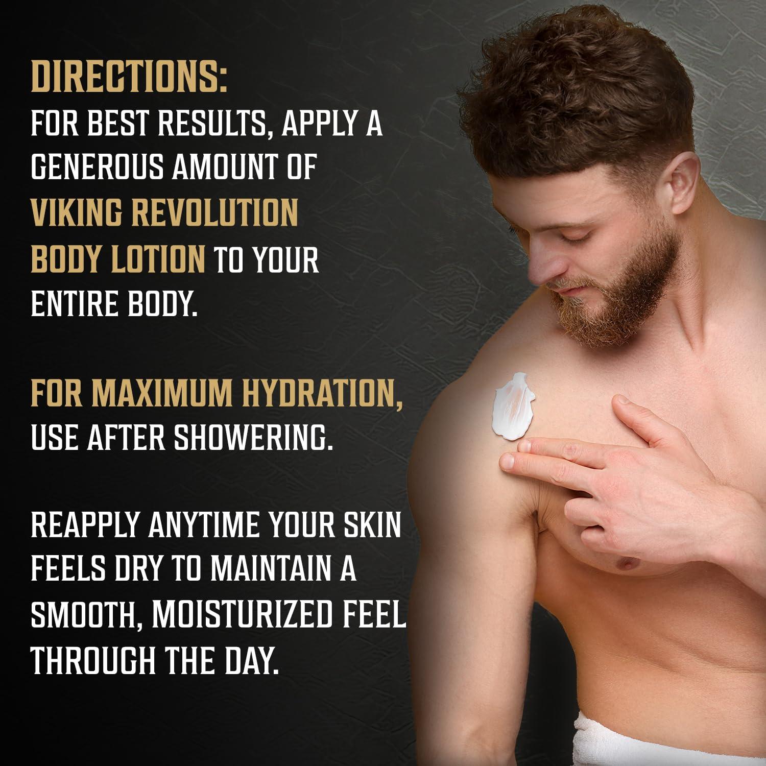 image:imageViking Revolution Sandalwood Body Lotion for Men Mens Lotion for Dry Skin with Shea Butter Hyaluronic Acid and Vitamin B5 Nourishing Mens Body Lotion for Hydrated and Smooth Skin 8oz 1 PackSpiced Vanilla