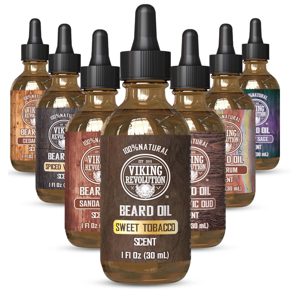 image:imageViking Revolution Majestic Oud Beard Oil for Men Natural Mens Beard Oil with Argan Oil and Jojoba Oil Beard Softener Strengthens and Moisturizes Beard Conditioner for Men Majestic Oud1 PackSweet Tobacco