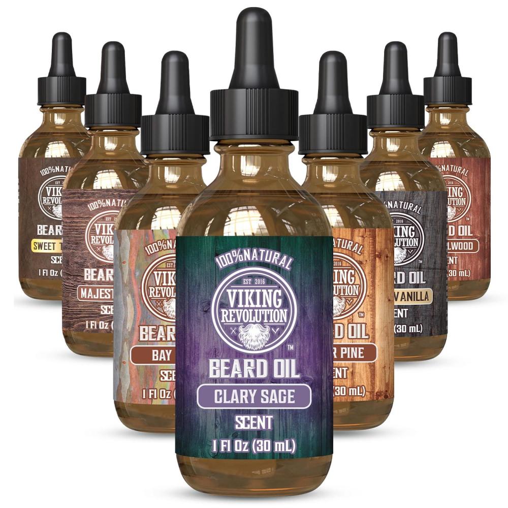 image:imageViking Revolution Majestic Oud Beard Oil for Men Natural Mens Beard Oil with Argan Oil and Jojoba Oil Beard Softener Strengthens and Moisturizes Beard Conditioner for Men Majestic Oud1 PackClary Sage