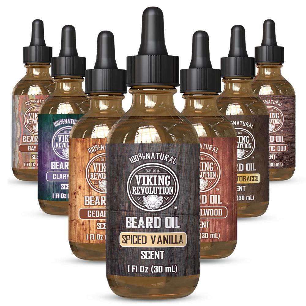 image:imageViking Revolution Majestic Oud Beard Oil for Men Natural Mens Beard Oil with Argan Oil and Jojoba Oil Beard Softener Strengthens and Moisturizes Beard Conditioner for Men Majestic Oud1 PackSpiced Vanilla