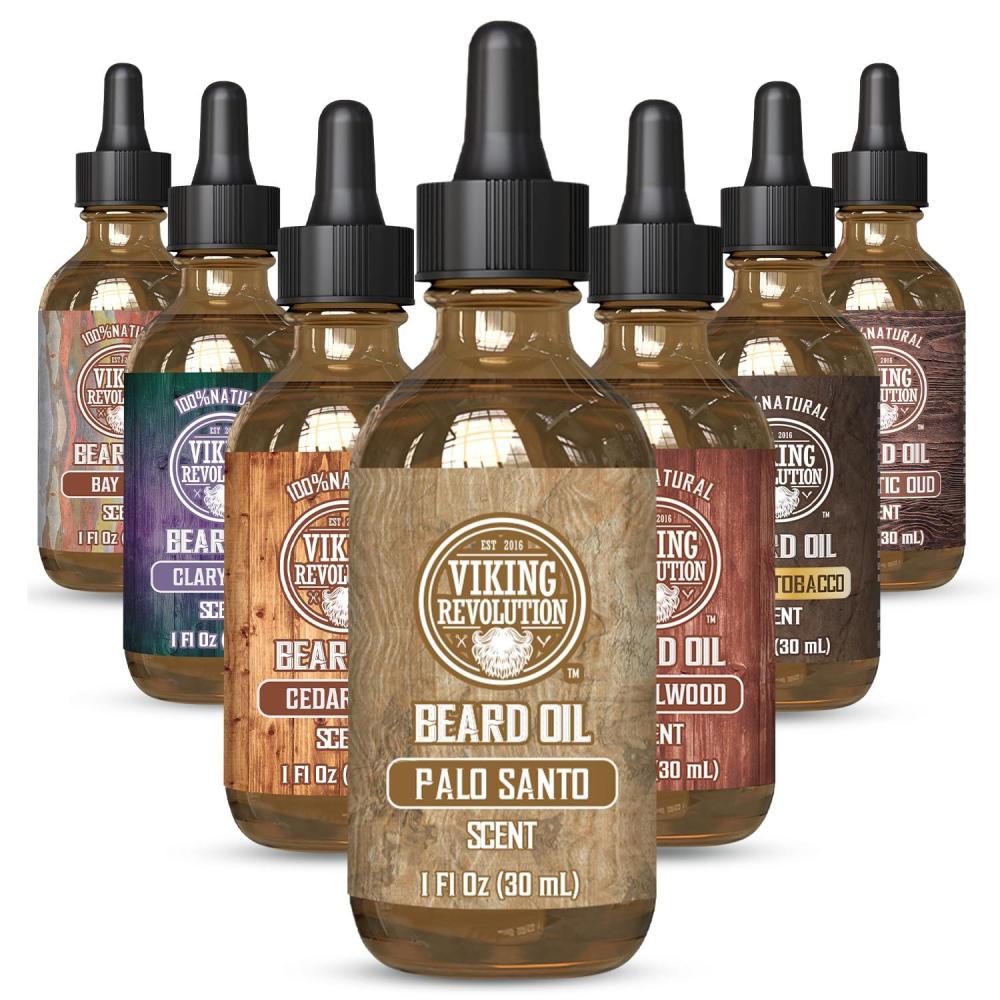 image:imageViking Revolution Majestic Oud Beard Oil for Men Natural Mens Beard Oil with Argan Oil and Jojoba Oil Beard Softener Strengthens and Moisturizes Beard Conditioner for Men Majestic Oud1 PackPalo Santo