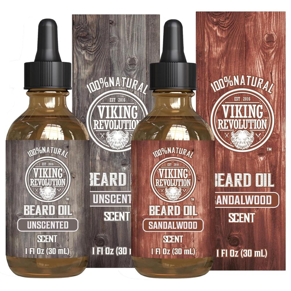 image:imageViking Revolution Majestic Oud Beard Oil for Men Natural Mens Beard Oil with Argan Oil and Jojoba Oil Beard Softener Strengthens and Moisturizes Beard Conditioner for Men Majestic Oud1 PackSandalwood Unscented