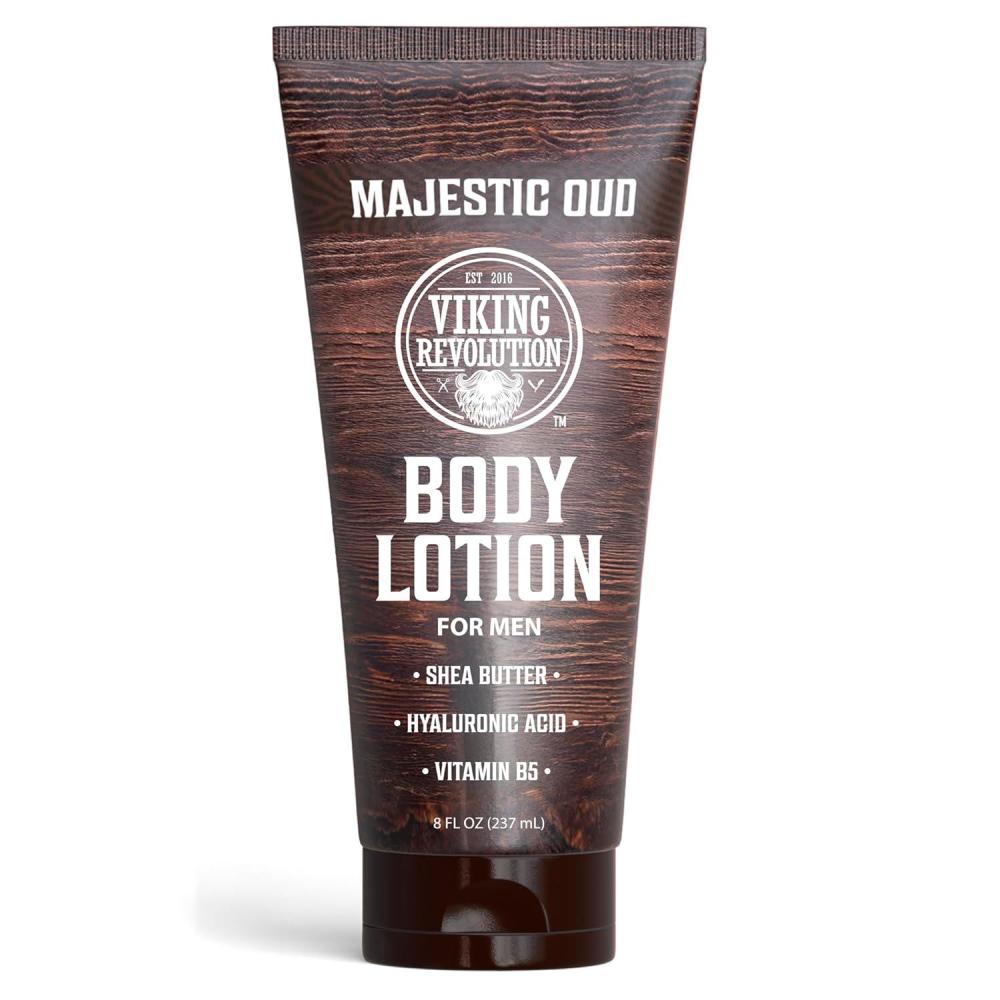 image:imageViking Revolution Sandalwood Body Lotion for Men Mens Lotion for Dry Skin with Shea Butter Hyaluronic Acid and Vitamin B5 Nourishing Mens Body Lotion for Hydrated and Smooth Skin 8oz 1 PackMajestic Oud