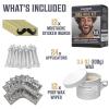Viking Revolution Nose Hair Waxing Kit for Men – Quick Kit Men with 24 Wax Sticks – Nose Hair Wax Kit Includes Mustache Sticker Guard and Post-Wax Calming Wipes with Aloe Vera (3.5 oz)(0.07 Ounce (Pack of 49))