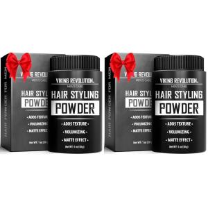 Viking Revolution Hair Styling Powder for Men – Easy to Apply Mattifying & Volumizing Hair Texture Powder for Men (1 Oz – 1 Pack)(1 Ounce (Pack of 2))