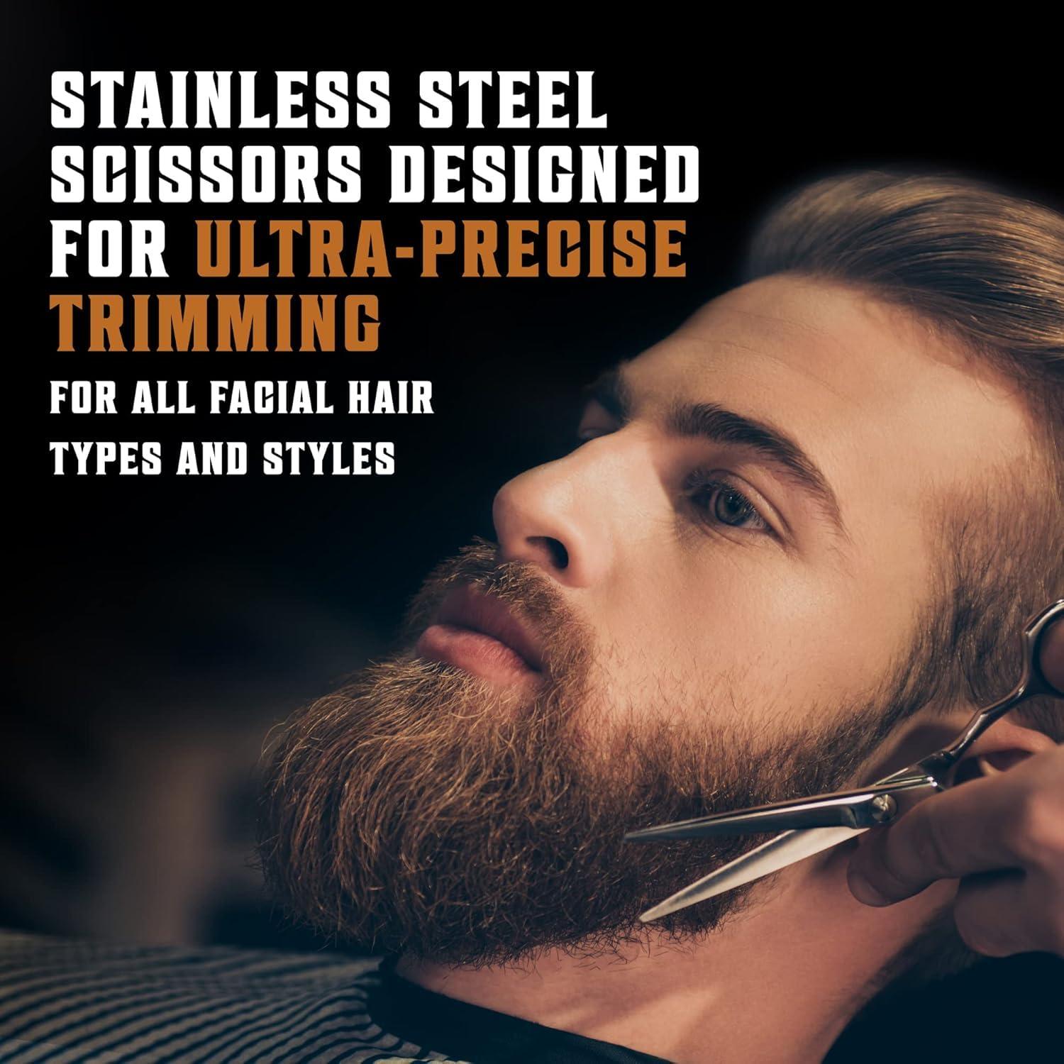 image:imageViking Revolution Beard Comb amp Beard Brush Set for Men Natural Boar Bristle Brush and Dual Action Pear Wood Comb wVelvet Travel Pouch Great for Grooming Beards and MustachesBeard Comb Brush w Wash and Conditioner