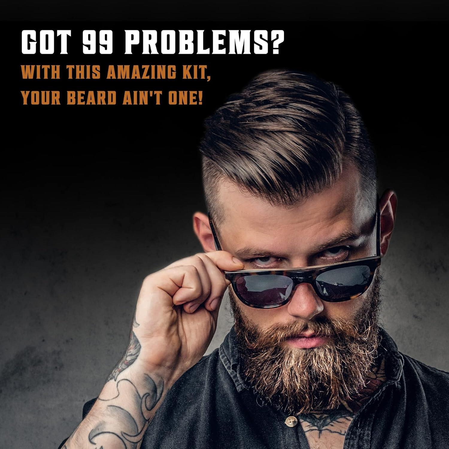 image:imageViking Revolution Beard Comb amp Beard Brush Set for Men Natural Boar Bristle Brush and Dual Action Pear Wood Comb wVelvet Travel Pouch Great for Grooming Beards and MustachesBeard Comb Brush
