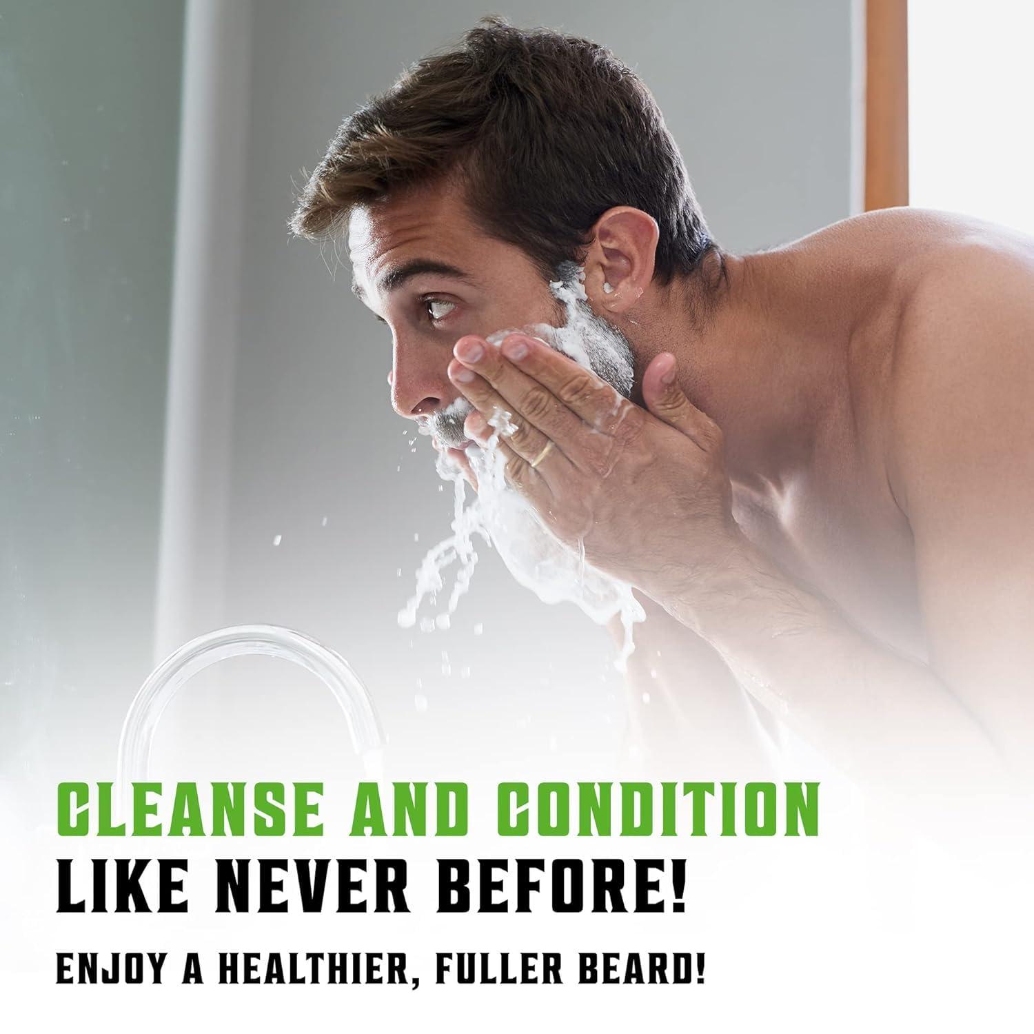 image:imageViking Revolution Beard Wash amp Conditioner Set wArgan amp Jojoba Oils Softens Smooths amp Strengthens Beard Growth Natural Peppermint and Eucalyptus Scent Shampoo 17 ozBeard Wash and Conditioner
