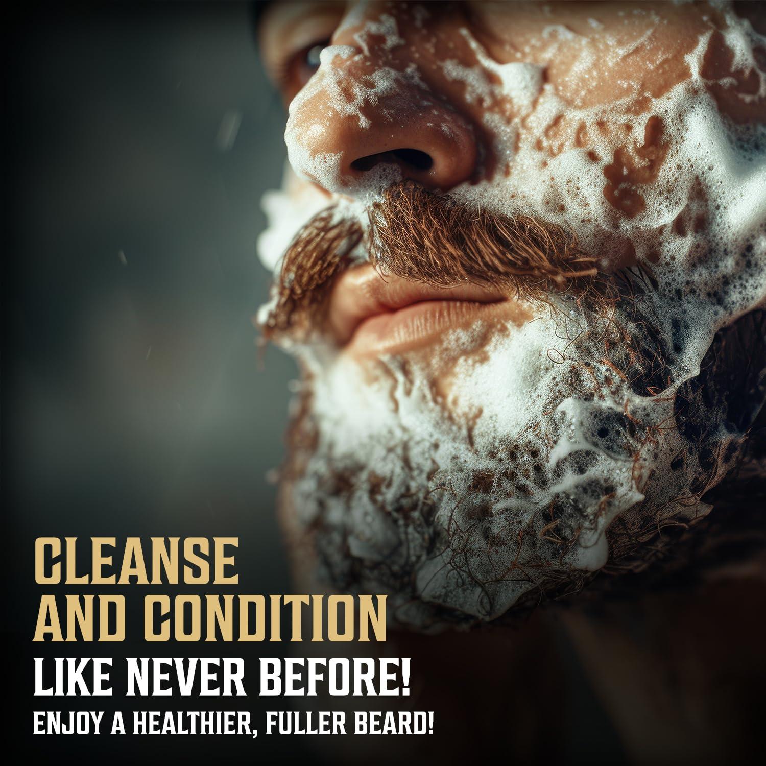 image:imageViking Revolution Beard Wash and Beard Conditioner for Men with Argan Oil and Jojoba Oil Beard Softener and Strengthener Beard Care Beard Shampoo and Conditioner with Beard Oil 5oz Spiced Vanilla10 Fl Oz Pack of 2