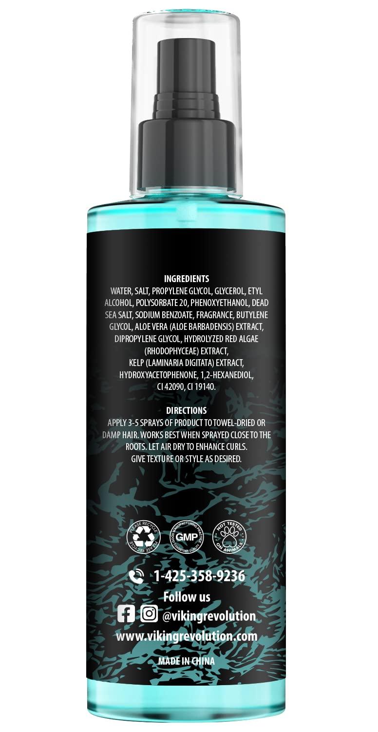 image:imageViking Revolution Sea Salt Spray for Men Hair Texturizing Spray with Kelp Aloe Vera and Red Algae Extract Surf Sprays to Add Volume and Texture for Men and Women Beach Hair 88oz88 Fl Oz Pack of 1