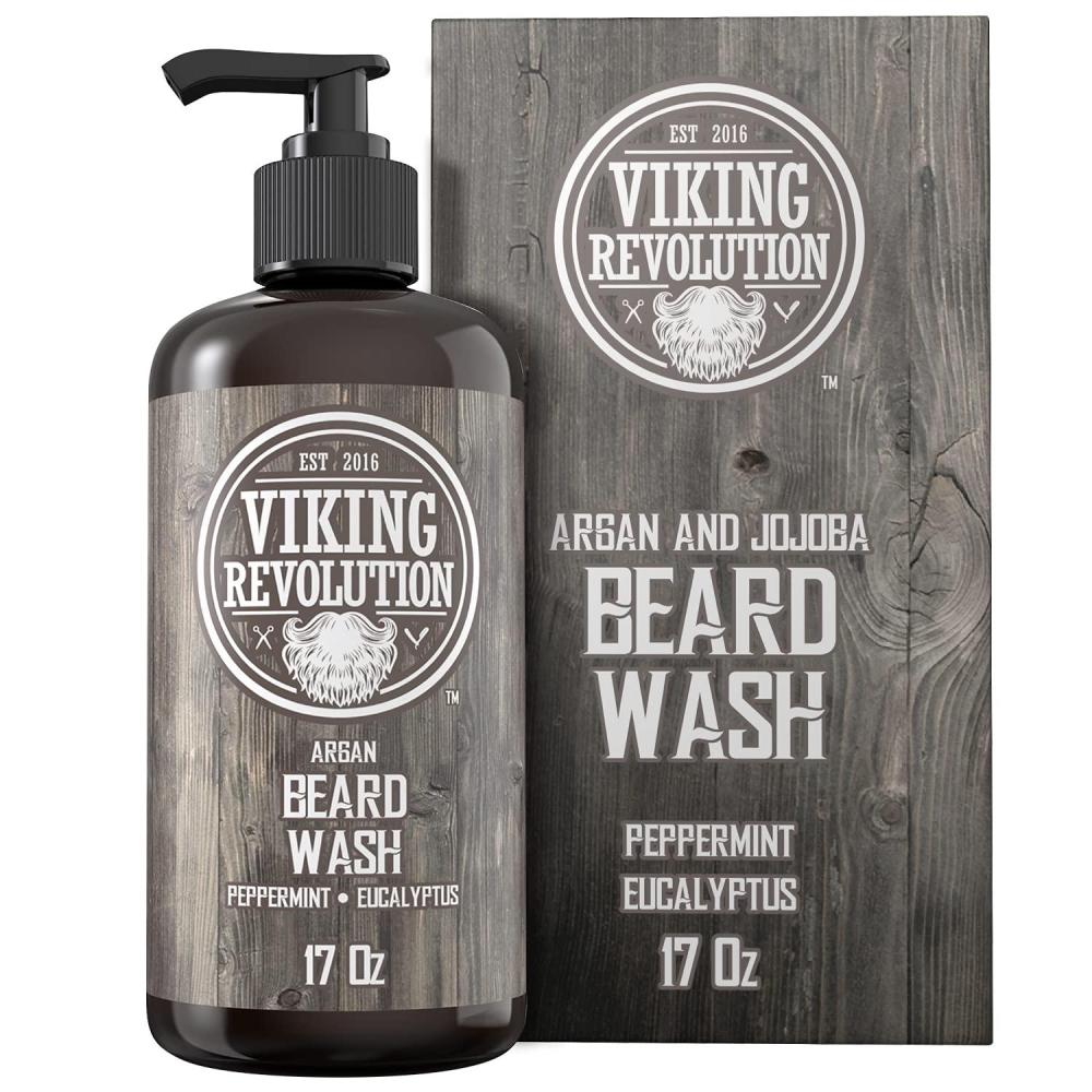 image:imageViking Revolution Beard Wash amp Conditioner Set wArgan amp Jojoba Oils Softens Smooths amp Strengthens Beard Growth Natural Peppermint and Eucalyptus Scent Shampoo 17 ozBeard Wash