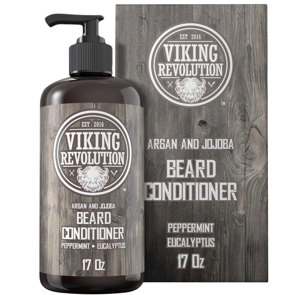 image:imageViking Revolution Beard Wash amp Conditioner Set wArgan amp Jojoba Oils Softens Smooths amp Strengthens Beard Growth Natural Peppermint and Eucalyptus Scent Shampoo 17 ozBeard Conditioner