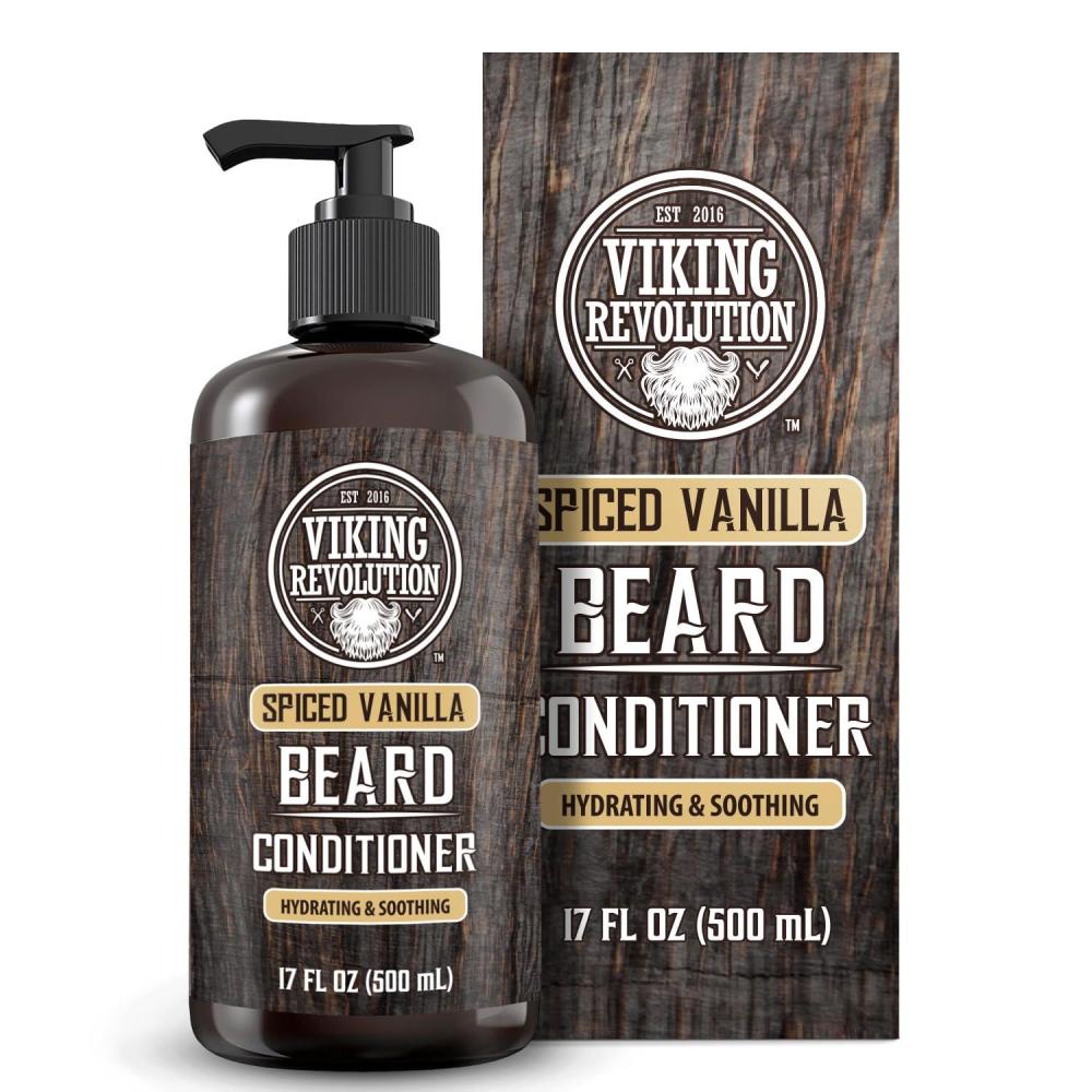 image:imageViking Revolution Beard Wash and Beard Conditioner for Men with Argan Oil and Jojoba Oil Beard Softener and Strengthener Beard Care Beard Shampoo and Conditioner with Beard Oil 17oz Spiced VanillaBeard Conditioner
