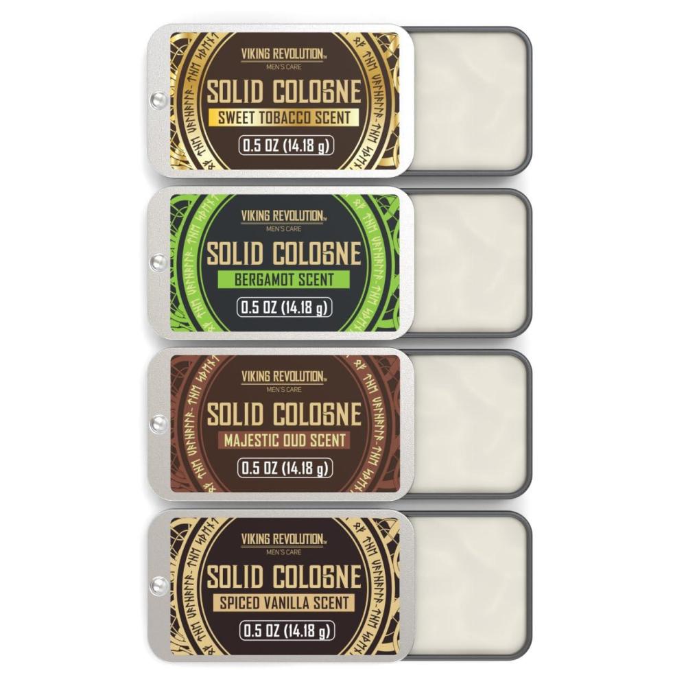 image:imageViking Revolution Bergamot Solid Cologne for Men 2 Oz Balm Cologne Travel Wax 1 pack BergamotVanillaTobaccoOudBergamot