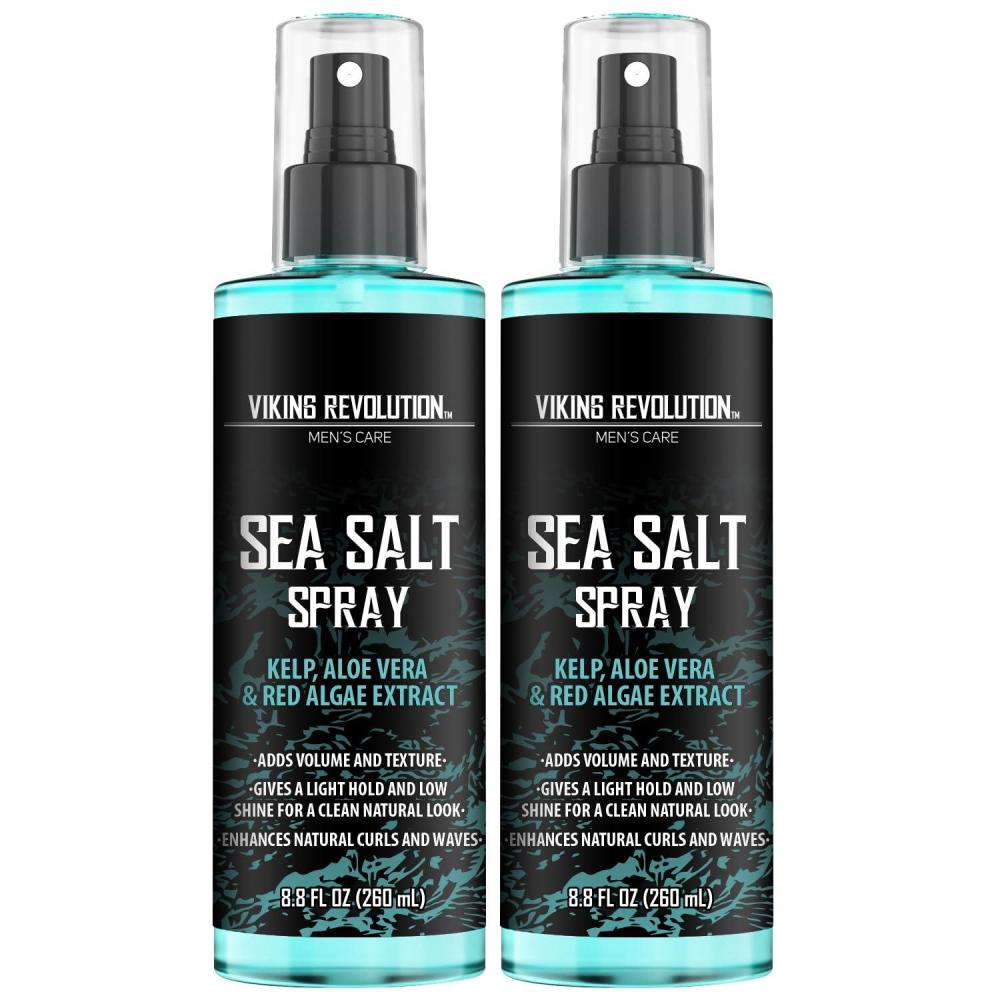image:imageViking Revolution Sea Salt Spray for Men Hair Texturizing Spray with Kelp Aloe Vera and Red Algae Extract Surf Sprays to Add Volume and Texture for Men and Women Beach Hair 88oz88 Fl Oz Pack of 2