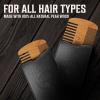 Viking Revolution Beard Comb & Beard Brush Set for Men — Natural Boar Bristle Brush and Dual Action Pear Wood Comb w/Velvet Travel Pouch – Great for Grooming Beards and Mustaches(Beard Comb 2 Pack)