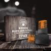 Viking Revolution Beard Comb & Beard Brush Set for Men — Natural Boar Bristle Brush and Dual Action Pear Wood Comb w/Velvet Travel Pouch – Great for Grooming Beards and Mustaches(Beard Comb 2 Pack)