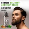 Viking Revolution Beard Wash & Conditioner Set w/Argan & Jojoba Oils – Softens, Smooths & Strengthens Beard Growth – Natural Peppermint and Eucalyptus Scent – Shampoo (17 oz)(Beard Wash and Conditioner)
