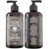 Viking Revolution Beard Wash & Conditioner Set w/Argan & Jojoba Oils – Softens, Smooths & Strengthens Beard Growth – Natural Peppermint and Eucalyptus Scent – Shampoo (17 oz)(Beard Conditioner)