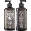 Viking Revolution Beard Wash & Conditioner Set w/Argan & Jojoba Oils – Softens, Smooths & Strengthens Beard Growth – Natural Peppermint and Eucalyptus Scent – Shampoo (17 oz)(Beard Wash)