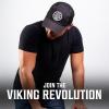Viking Revolution Black Trucker Hat for Men – Mesh Black Hats for Men Baseball Cap Distressed with Velcro Adjustable Dad Hat(Black)
