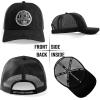 Viking Revolution Black Trucker Hat for Men – Mesh Black Hats for Men Baseball Cap Distressed with Velcro Adjustable Dad Hat(Black)
