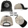 Viking Revolution Black Trucker Hat for Men – Mesh Black Hats for Men Baseball Cap Distressed with Velcro Adjustable Dad Hat(Camouflage)