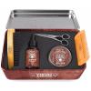 Viking Revolution Ultimate Grooming Kit for Men – Boar Brush, Wood Comb, Sandalwood Balm & Oil, Scissors for Beard & Mustache(6 Piece Set)
