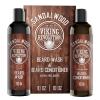 Viking Revolution Beard Wash & Beard Conditioner Set w/Argan & Jojoba Oils – Softens & Strengthens – Natural Beard Shampoo w/Beard Oil Sandalwood (5oz)(10 Fl Oz (Pack of 2))