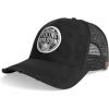 Viking Revolution Black Trucker Hat for Men – Mesh Black Hats for Men Baseball Cap Distressed with Velcro Adjustable Dad Hat(Black)