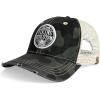 Viking Revolution Black Trucker Hat for Men – Mesh Black Hats for Men Baseball Cap Distressed with Velcro Adjustable Dad Hat(Camouflage)