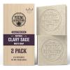 Viking Revolution Sandalwood Natural Soap for Men – Mens Soap Bar with Essential Oils Cold Pressed Bar Soap for Men – Nourishing Mens Bar Soap with Coconut Oil, Shea Oil, Almond Oil (2 Pack)(Clary Sage)