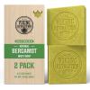 Viking Revolution Sandalwood Natural Soap for Men – Mens Soap Bar with Essential Oils Cold Pressed Bar Soap for Men – Nourishing Mens Bar Soap with Coconut Oil, Shea Oil, Almond Oil (2 Pack)(Bergamot)