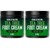Viking Revolution Tea Tree Foot Cream for Dry Cracked Heels – Foot Balm For Cracked Feet – Dry Feet Repairing Cream with Aloe Vera and Mint (8oz)(8 Ounce (Pack of 2))