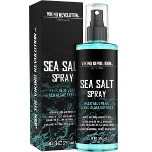 Viking Revolution Sea Salt Spray for Men – Hair Texturizing Spray with Kelp, Aloe Vera and Red Algae Extract – Surf Sprays to Add Volume and Texture for Men and Women Beach Hair – 8.8oz(8.8 Fl Oz (Pack of 1))