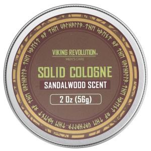 Viking Revolution Vetiver Mens Solid Cologne Men 2 Oz – Men Solid Perfume with Vetiver Cologne for Men – Balm Cologne for Mens Cologne Balm Travel Cologne Wax (1 pack, Vetiver)(Sandalwood)