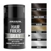 Viking Revolution Dark Brown Hair Fibers for Thinning Hair Men – Thick Fiber for Bald Spot Cover Up – Hair Building Fibers with Kerating and Biotin – Hair Fiber for Men for a Fuller Look (0.52oz)(Gray)