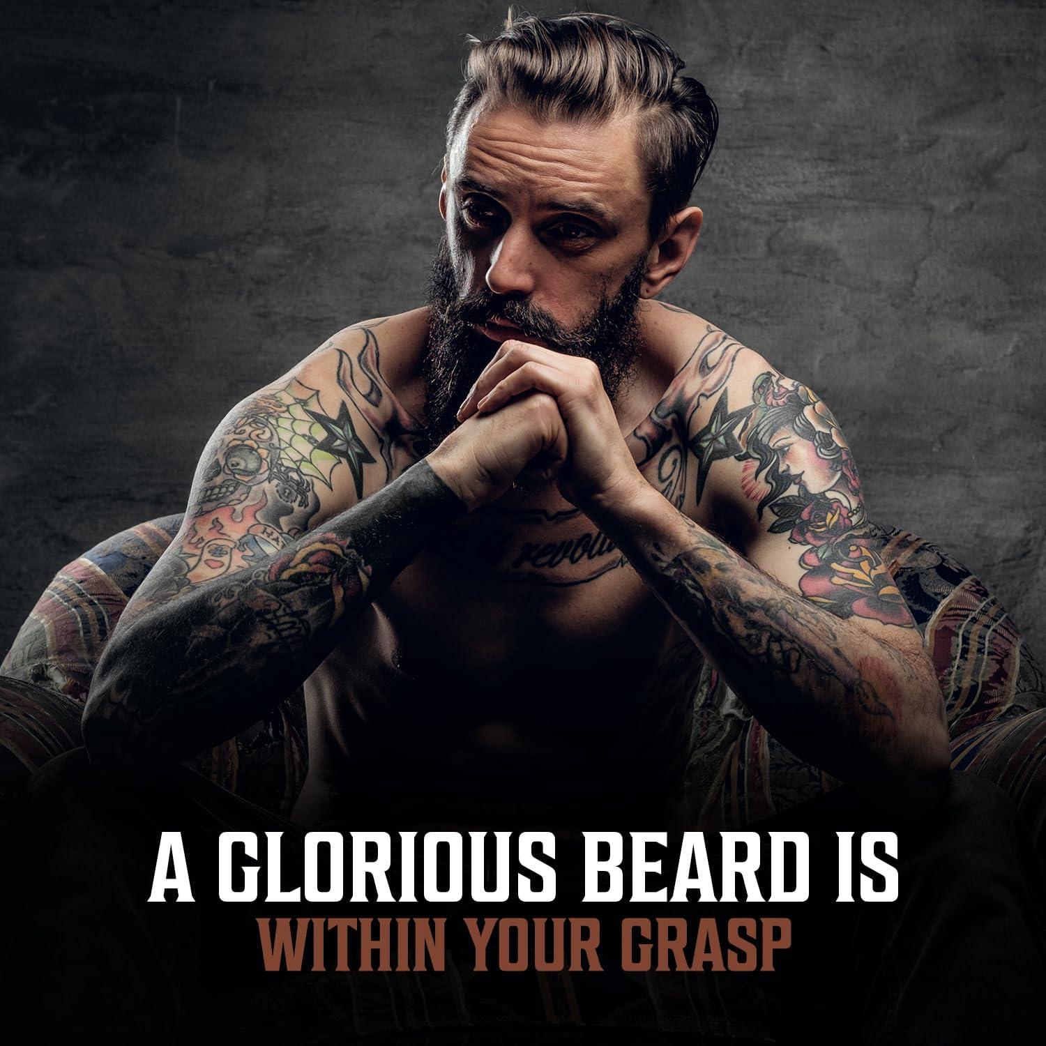 image:imageViking Revolution Beard Oil for Men 3 Pack Natural Mens Beard Oil Variety Set Spiced Vanilla Sweet Tobacco Majestic Oud Beard Conditioning and Moisturizing for a Healthy Beard 3 Pack 1ozSandalwood Cedar Pine Clary Sage