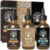 Viking Revolution Beard Oil for Men 3 Pack – Natural Mens Beard Oil Variety Set – Spiced Vanilla, Sweet Tobacco, Majestic Oud – Beard Conditioning and Moisturizing for a Healthy Beard (3 Pack, 1oz)(Coffee & Whiskey Palo Santo Sea Salt)
